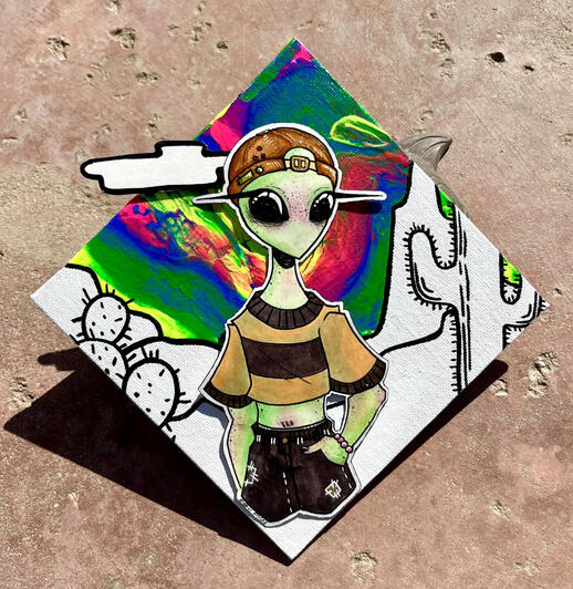 "Desert Dweller" (2023) (Acrylic on Canvas 8x8in.)